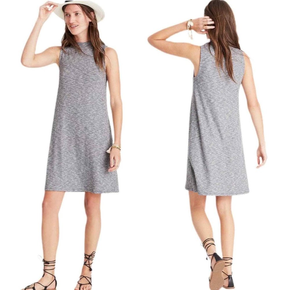 Madewell - Marled Mockneck Swingy Tank Dress - M
